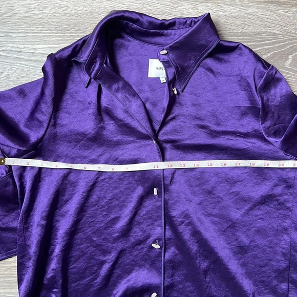 NANUSHKA madine satin Shirt (Purple) - Picture 12 of 13